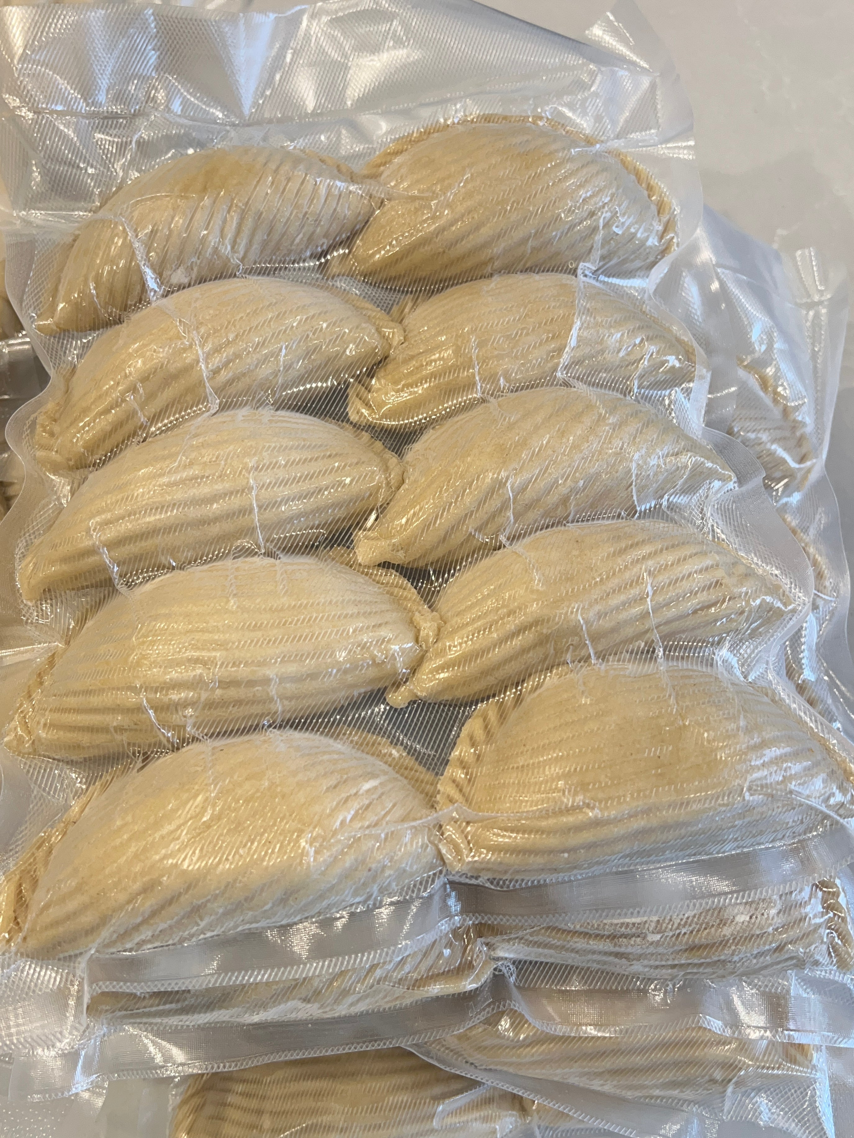 Unbaked frozen meat pie